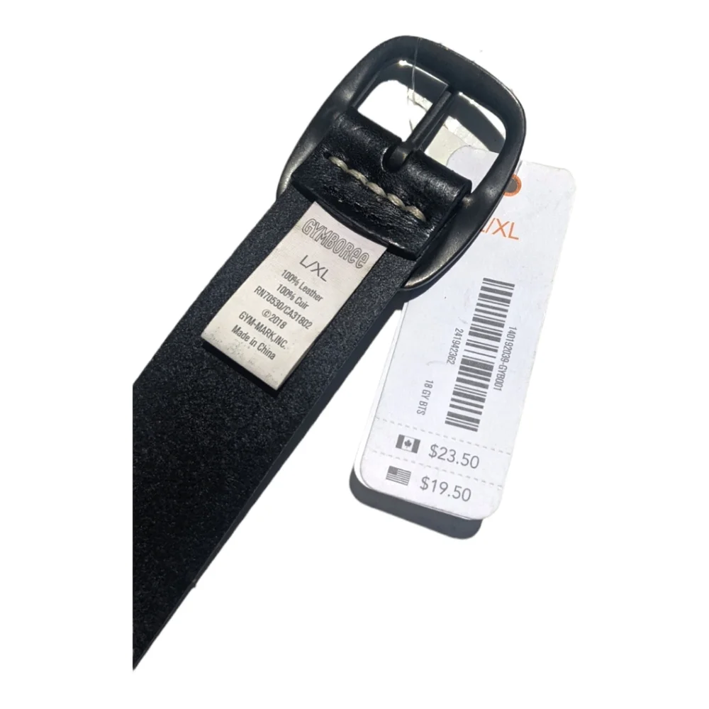 Gymboree Boys L/XL 10-16 Black 100% Leather Belt